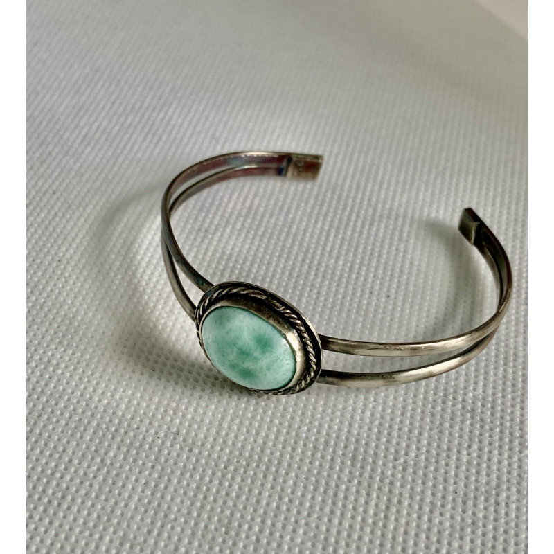 Larimar and Sterling Silver Cuff