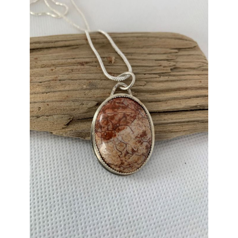 Sunstone and Sterling Silver Pendant