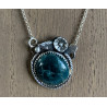 Apatite and Sterling Silver Flower Necklace