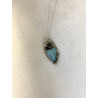 Larimar Sterling Silver Flower Pendant