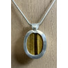 Tiger Eye and Sterling Silver Pendant