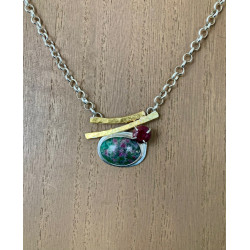 Ruby in Fuchsite with Ruby and Keum Boo Necklace