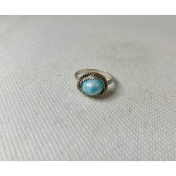 Larimar with Sterling Silver Ring size 6